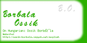 borbala ossik business card